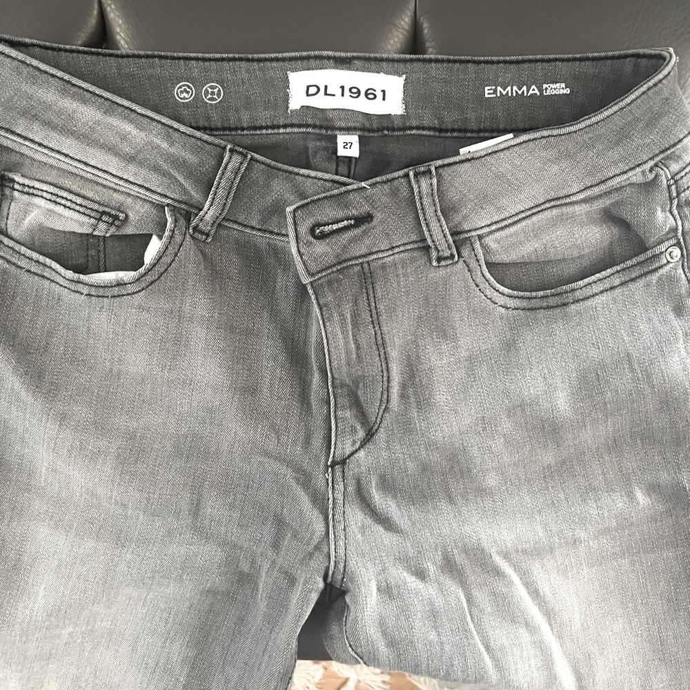 DL1961 Gray Emma Power Legging Skinny Jeans